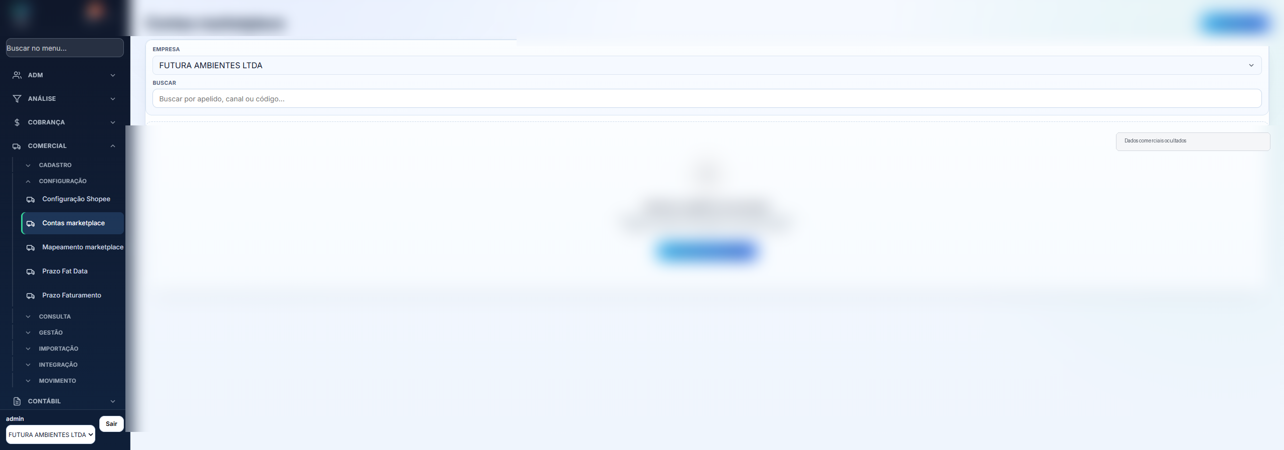 Tela Contas marketplace
